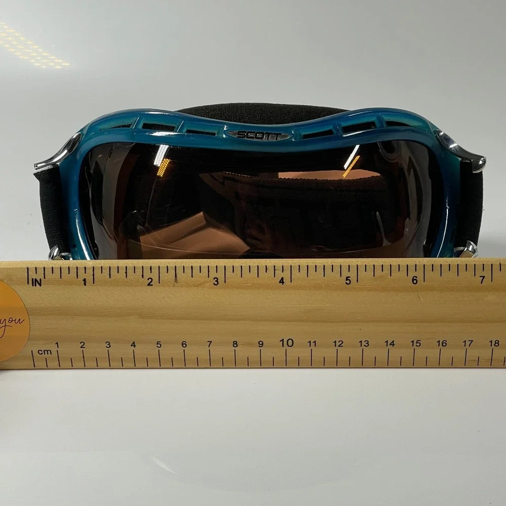 Scott Vintage Ski Goggles Blue Teal Orange Lens *fair condition